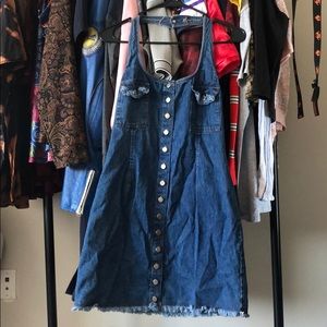 VINTAGE BLUE DENIM HALTER DRESS